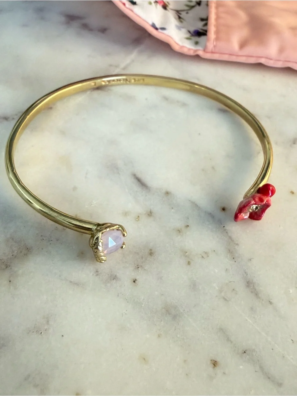 Vintage Les Néréides Paris Poppy Crystal Bracelet